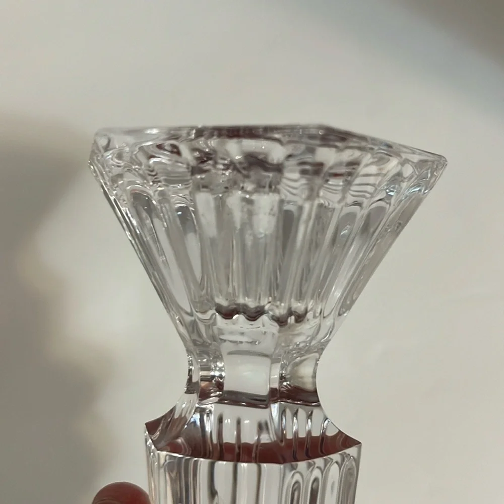 Marquis by Waterford crystal glass candleholders set of two clear heavy crystal